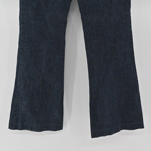 Vtg THEORY Jeans Womens Sz 2 Flare Trouser Dark Wash Low Rise Stretch Office Y2k - Picture 6 of 10
